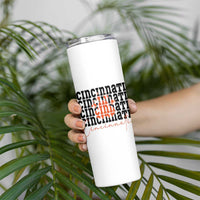 Cincinnati Tiger Paw Skinny Tumbler Football Lover Gift - Wonder Print Shop