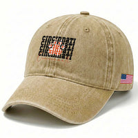 CF TGR Paw Football Lover Gift Washed Cotton Baseball Cap
