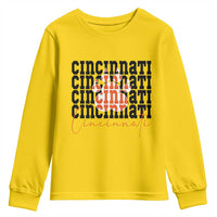 Cincinnati Tiger Paw Youth Sweatshirt Football Lover Gift - Wonder Print Shop