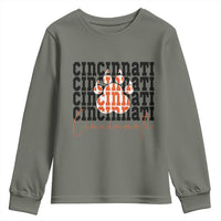 Cincinnati Tiger Paw Youth Sweatshirt Football Lover Gift - Wonder Print Shop