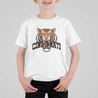 Roaring Cincinnati Tiger Football T Shirt For Kid Game Day Fans Gift - Wonder Print Shop