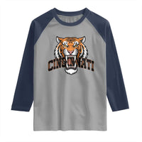 Roaring Cincinnati Tiger Football Raglan Shirt Game Day Fans Gift - Wonder Print Shop