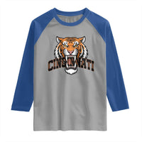 Roaring Cincinnati Tiger Football Raglan Shirt Game Day Fans Gift - Wonder Print Shop
