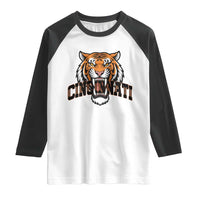 Roaring Cincinnati Tiger Football Raglan Shirt Game Day Fans Gift - Wonder Print Shop