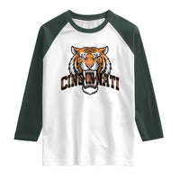 Roaring Cincinnati Tiger Football Raglan Shirt Game Day Fans Gift - Wonder Print Shop