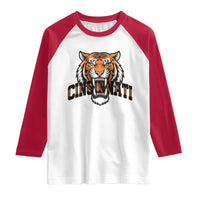 Roaring Cincinnati Tiger Football Raglan Shirt Game Day Fans Gift - Wonder Print Shop