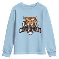 Roaring Cincinnati Tiger Football Youth Sweatshirt Game Day Fans Gift - Wonder Print Shop