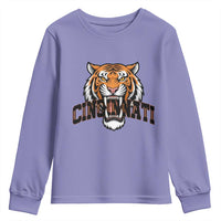 Roaring Cincinnati Tiger Football Youth Sweatshirt Game Day Fans Gift - Wonder Print Shop