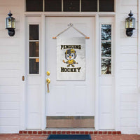Funny Penguin Playing Ice Hockey Garden Flag Winter Sports Gift - Wonder Print Shop