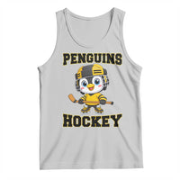 Funny Penguin Playing Ice Hockey Tank Top Winter Sports Gift - Wonder Print Shop