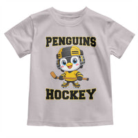 Funny Penguin Playing Ice Hockey Toddler T Shirt Winter Sports Gift - Wonder Print Shop