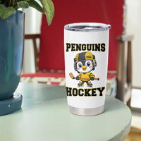 Funny Penguin Playing Ice Hockey Tumbler Cup Winter Sports Gift - Wonder Print Shop