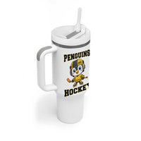 Funny Penguin Playing Ice Hockey Tumbler With Handle Winter Sports Gift - Wonder Print Shop