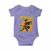 Penguin Playing Ice Hockey Baby Onesie Funny Sports Fan Gift - Wonder Print Shop