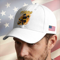 Penguin Playing Ice Hockey Baseball Cap Funny Sports Fan Gift