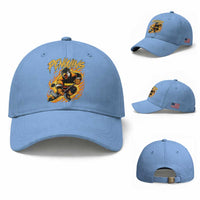 Penguin Playing Ice Hockey Baseball Cap Funny Sports Fan Gift