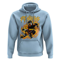 Penguin Playing Ice Hockey Hoodie Funny Sports Fan Gift - Wonder Print Shop