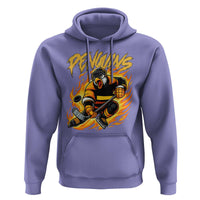 Penguin Playing Ice Hockey Hoodie Funny Sports Fan Gift - Wonder Print Shop
