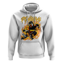 Penguin Playing Ice Hockey Hoodie Funny Sports Fan Gift - Wonder Print Shop