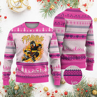 Penguin Playing Ice Hockey Ugly Christmas Sweater Funny Sports Fan Gift - Wonder Print Shop