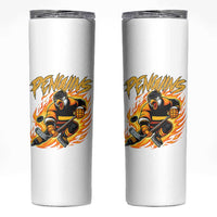 Penguin Playing Ice Hockey Skinny Tumbler Funny Sports Fan Gift - Wonder Print Shop