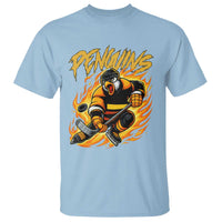 Penguin Playing Ice Hockey T Shirt Funny Sports Fan Gift - Wonder Print Shop