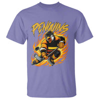 Penguin Playing Ice Hockey T Shirt Funny Sports Fan Gift - Wonder Print Shop