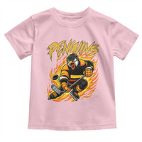 Penguin Playing Ice Hockey Toddler T Shirt Funny Sports Fan Gift - Wonder Print Shop