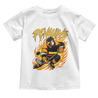 Penguin Playing Ice Hockey Toddler T Shirt Funny Sports Fan Gift - Wonder Print Shop