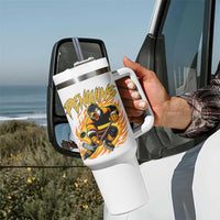 Penguin Playing Ice Hockey Tumbler With Handle Funny Sports Fan Gift - Wonder Print Shop