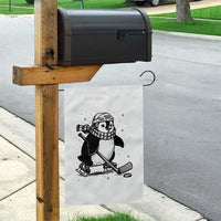 Cute Penguin Playing Ice Hockey Garden Flag Funny Sports Lover Gift - Wonder Print Shop
