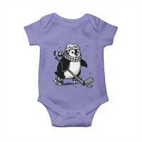 Cute Penguin Playing Ice Hockey Baby Onesie Funny Sports Lover Gift - Wonder Print Shop