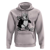 Cute Penguin Playing Ice Hockey Hoodie Funny Sports Lover Gift - Wonder Print Shop