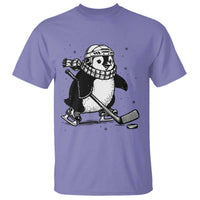 Cute Penguin Playing Ice Hockey T Shirt Funny Sports Lover Gift - Wonder Print Shop