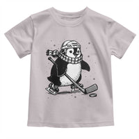 Cute Penguin Playing Ice Hockey Toddler T Shirt Funny Sports Lover Gift - Wonder Print Shop