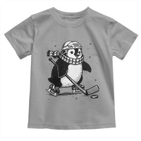 Cute Penguin Playing Ice Hockey Toddler T Shirt Funny Sports Lover Gift - Wonder Print Shop