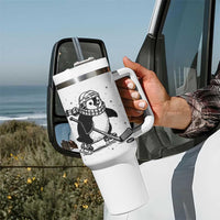 Cute Penguin Playing Ice Hockey Tumbler With Handle Funny Sports Lover Gift - Wonder Print Shop