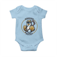 Funny Penguin Hockey Player Baby Onesie Gift For Animal Lovers - Wonder Print Shop