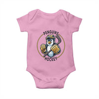 Funny Penguin Hockey Player Baby Onesie Gift For Animal Lovers - Wonder Print Shop