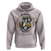 Funny Penguin Hockey Player Hoodie Gift For Animal Lovers - Wonder Print Shop