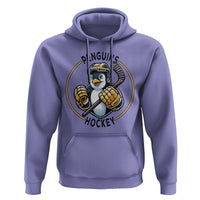 Funny Penguin Hockey Player Hoodie Gift For Animal Lovers - Wonder Print Shop