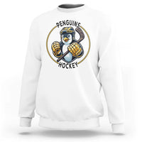Funny Penguin Hockey Player Sweatshirt Gift For Animal Lovers - Wonder Print Shop