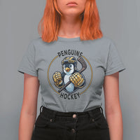 Funny Penguin Hockey Player T Shirt For Women Gift For Animal Lovers - Wonder Print Shop