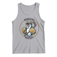 Funny Penguin Hockey Player Tank Top Gift For Animal Lovers - Wonder Print Shop