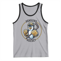 Funny Penguin Hockey Player Tank Top Gift For Animal Lovers - Wonder Print Shop