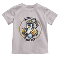 Funny Penguin Hockey Player Toddler T Shirt Gift For Animal Lovers - Wonder Print Shop