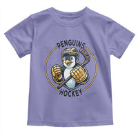 Funny Penguin Hockey Player Toddler T Shirt Gift For Animal Lovers - Wonder Print Shop