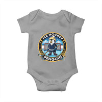 Funny Penguin Hockey Player Baby Onesie Sports Fan Gift - Wonder Print Shop