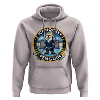 Funny Penguin Hockey Player Hoodie Sports Fan Gift - Wonder Print Shop