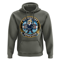 Funny Penguin Hockey Player Hoodie Sports Fan Gift - Wonder Print Shop